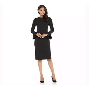 Classic bodycon bell sleeve midi dress